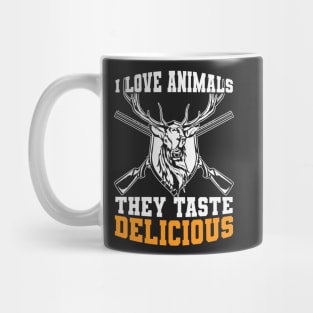 Live Free And Hunt Hard - Big Racks Matter - Funny Deer Buck Hunting Mug